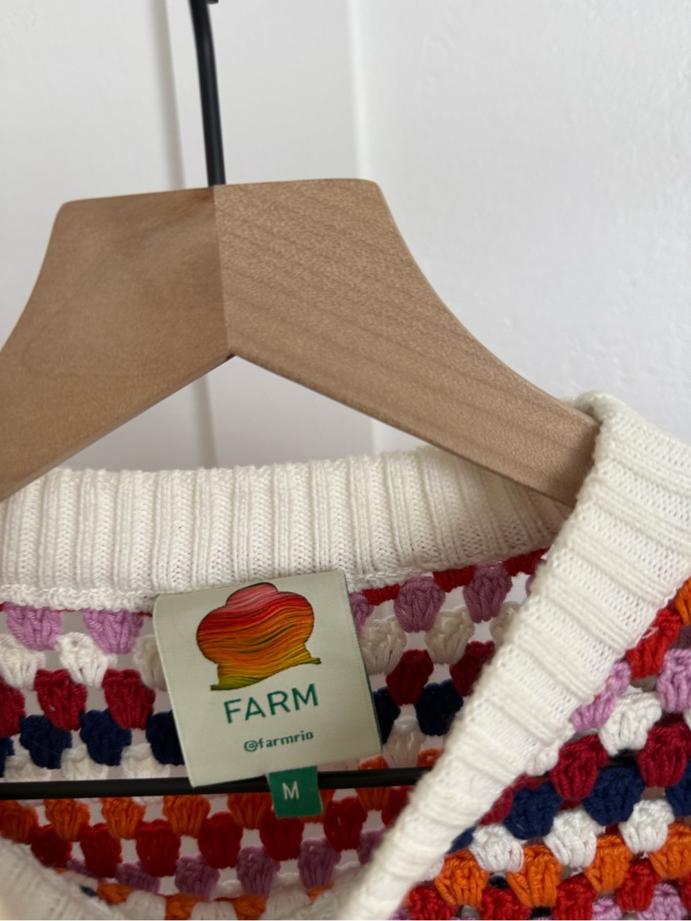Farm Rio Multicolor Crochet Sweater - Picture 2 of 4